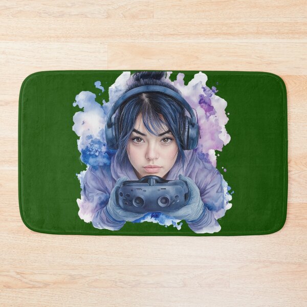 Item preview, Gamer Girl Aesthetic Art – VR Headset Illustration, Futuristic Gaming Portrait, Digital Lifestyle Design designed and sold by ChenEngEng.