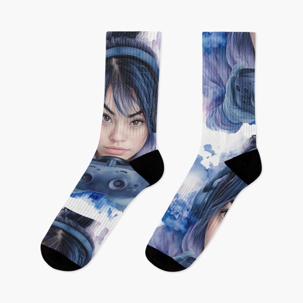Item preview, Gamer Girl Aesthetic Art – VR Headset Illustration, Futuristic Gaming Portrait, Digital Lifestyle Design designed and sold by ChenEngEng.