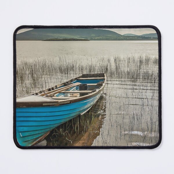 Item preview, Blue Rowboat on Tranquil Irish Lough designed and sold by photoart1854.