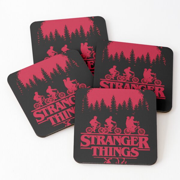 Item preview, Stranger Things Group Shot Bike Ride Upside Down Silhouette designed and sold by July18.