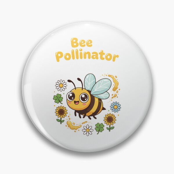 Item preview, Adorable Kawaii Bee Pollinator Hero Amidst Cheerful Flowers designed and sold by chattsuede.
