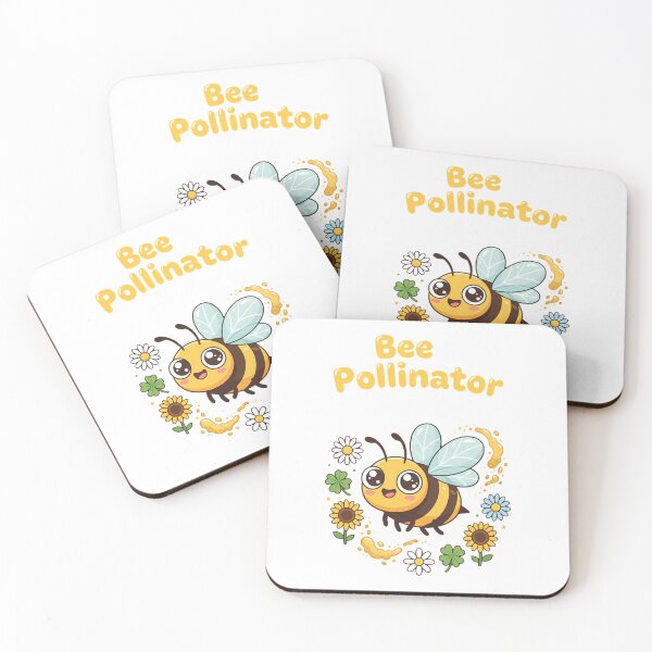 Item preview, Adorable Kawaii Bee Pollinator Hero Amidst Cheerful Flowers designed and sold by chattsuede.