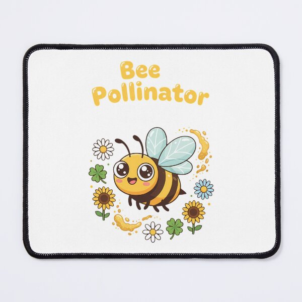 Item preview, Adorable Kawaii Bee Pollinator Hero Amidst Cheerful Flowers designed and sold by chattsuede.