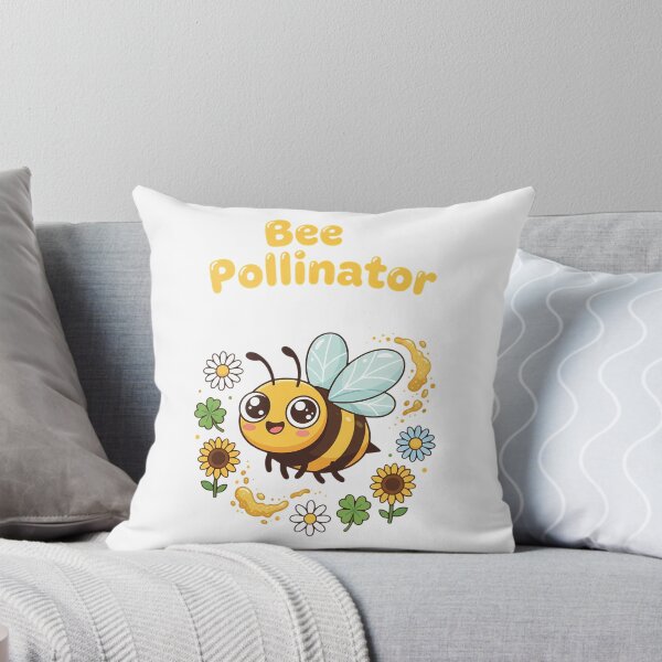 Item preview, Adorable Kawaii Bee Pollinator Hero Amidst Cheerful Flowers designed and sold by chattsuede.