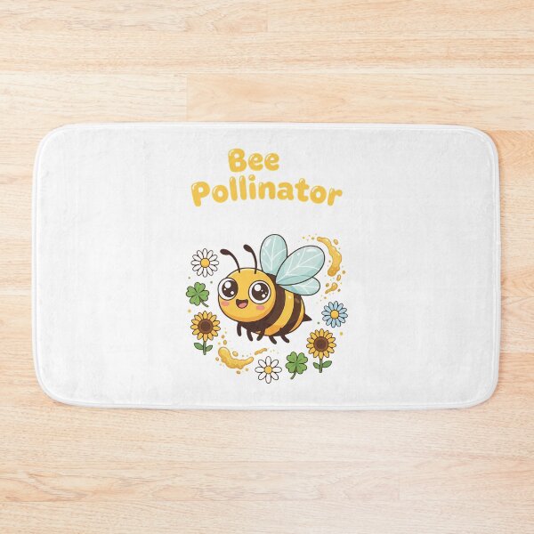 Item preview, Adorable Kawaii Bee Pollinator Hero Amidst Cheerful Flowers designed and sold by chattsuede.