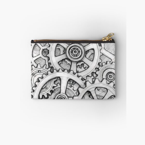 Item preview, Steampunk Gear Art – Mechanical Gears Pencil Sketch Illustration designed and sold by VAGABOND12.