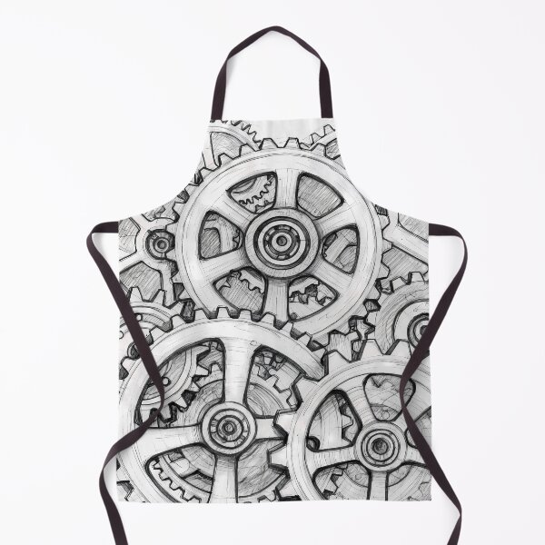 Item preview, Steampunk Gear Art – Mechanical Gears Pencil Sketch Illustration designed and sold by VAGABOND12.
