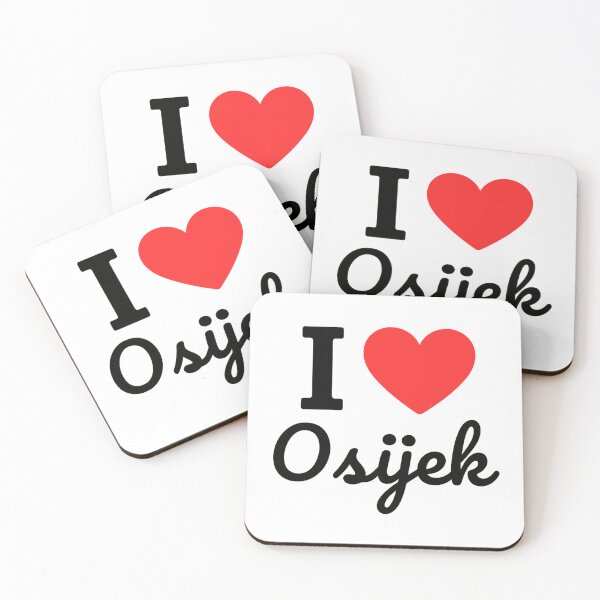 Item preview, I Love Osijek | Croatia City Typography | Culture, History & Urban Charm Design designed and sold by PaintedPixels01.