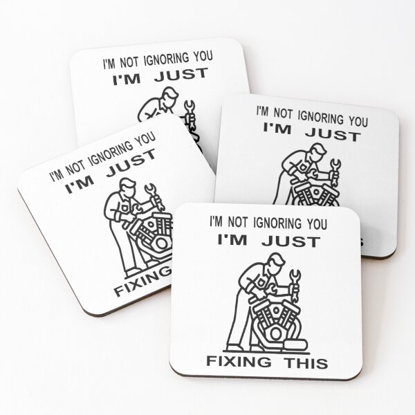 Item preview, I’m Not Ignoring You I’m Just Fixing This - Funny Mechanic Art designed and sold by The Bold Line Studio.