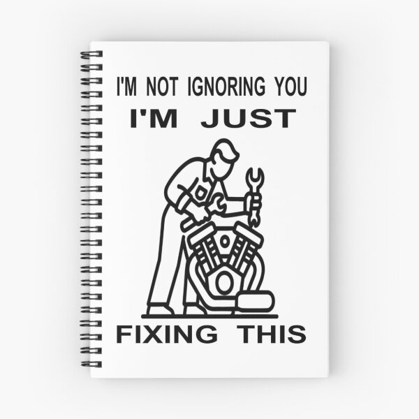 Item preview, I’m Not Ignoring You I’m Just Fixing This - Funny Mechanic Art designed and sold by The Bold Line Studio.