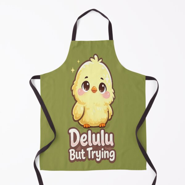 Item preview, Delulu But Trying Funny Chick Cute Motivational Meme T-Shirt Sticker Design designed and sold by BabyStark.