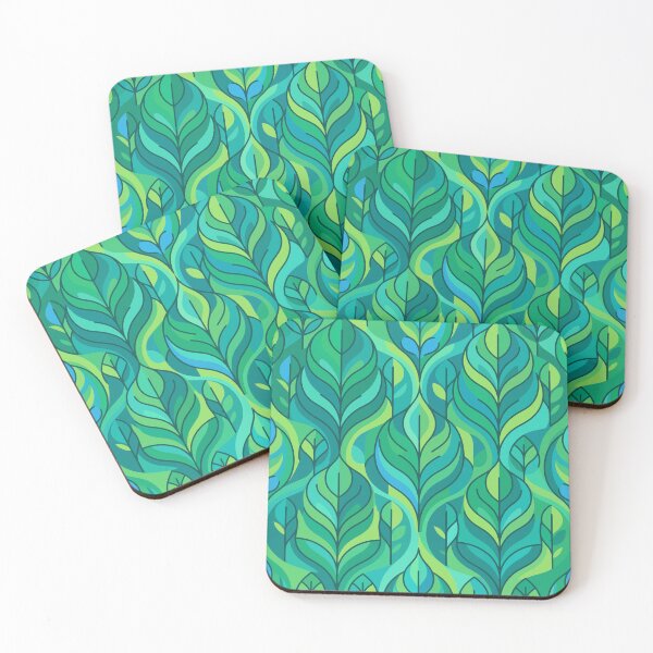 Item preview, Abstract Green Leaves Pattern designed and sold by RidaSalArt.