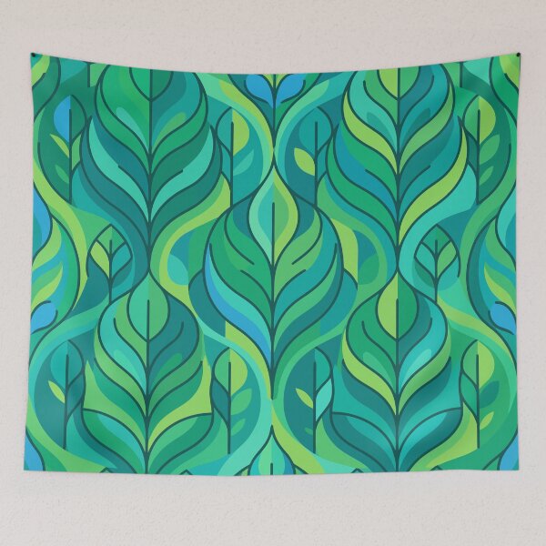 Item preview, Abstract Green Leaves Pattern designed and sold by RidaSalArt.