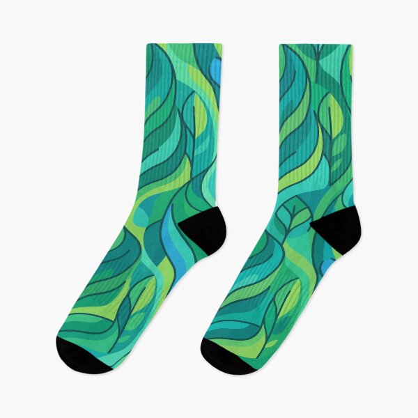 Item preview, Abstract Green Leaves Pattern designed and sold by RidaSalArt.