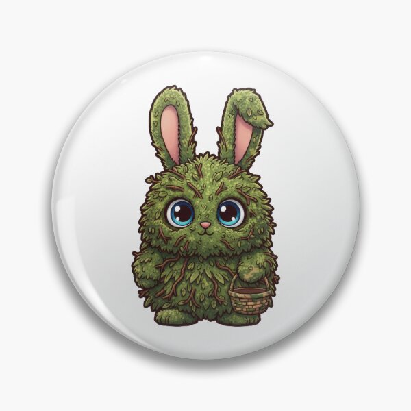 Item preview, Cute green fantasy bunny character, nature creature made from leaf and moss designed and sold by Jdee23.