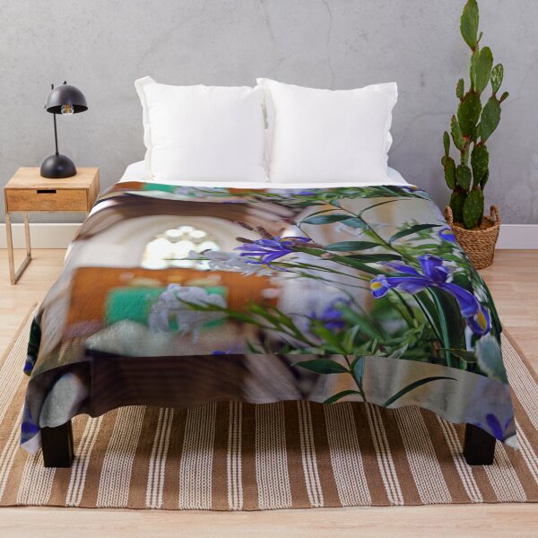 Item preview, Vibrant Irises in a Country Church designed and sold by pinkal.