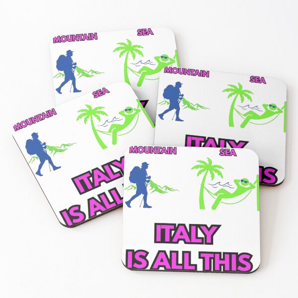 Item preview, Italy Travel Vacation: Mountain or Sea - Italy Is All This Neon Pop  designed and sold by TheItaliandilemma.