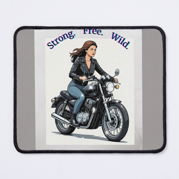 Item preview, Strong Free Wild - Retro Biker Woman   designed and sold by HALYNA070824.
