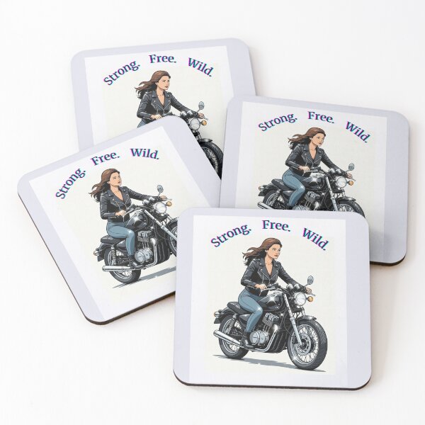 Item preview, Strong Free Wild - Retro Biker Woman   designed and sold by HALYNA070824.