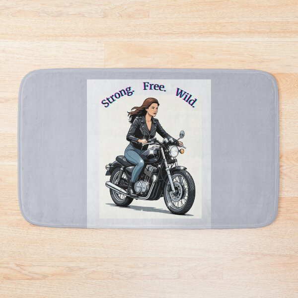 Item preview, Strong Free Wild - Retro Biker Woman   designed and sold by HALYNA070824.