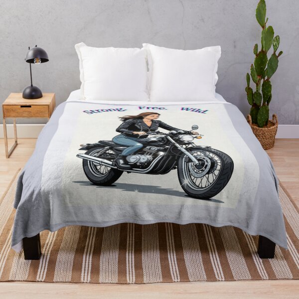 Item preview, Strong Free Wild - Retro Biker Woman   designed and sold by HALYNA070824.