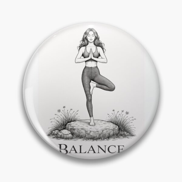Item preview, Balance Yoga Aesthetic Minimalist Line Art Woman – Vintage Black and White Mindfulness Design designed and sold by VINTAGEPUNTEES.