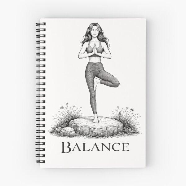 Item preview, Balance Yoga Aesthetic Minimalist Line Art Woman – Vintage Black and White Mindfulness Design designed and sold by VINTAGEPUNTEES.