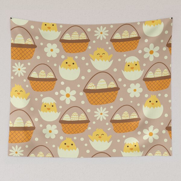 Item preview, Easter Baby Chicks in cracked eggs with baskets and flowers  designed and sold by Yasminepatterns .