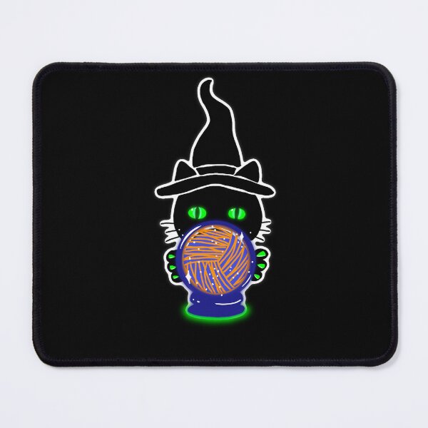 Item preview, Glowing Yarn Witch Cat – Cute Neon Magic designed and sold by ArtyWares.
