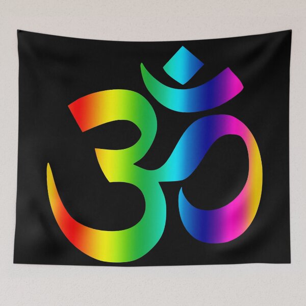 Item preview, om symbol rainbow colors – zen yoga meditation spiritual positive energy design designed and sold by rikyfreestyle.