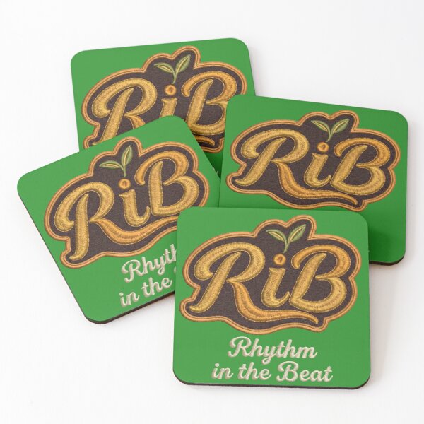 Artikelvorschau, Senfgelbes Vintage-RiB-Logo im gestickten Stil entworfen und verkauft von Rib-Brand.