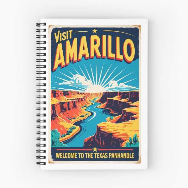 Item preview, Amarillo Texas Travel Poster Vintage Canyon Design designed and sold by bobparduephoto.