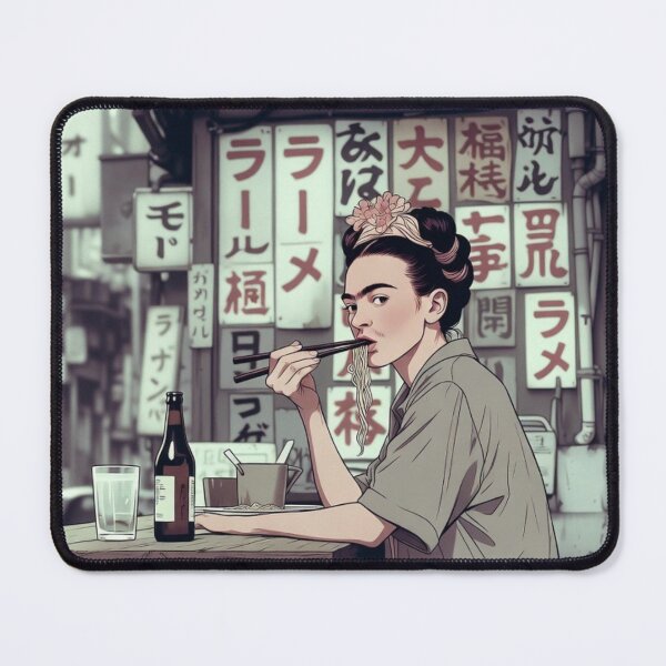 Item preview, “BLOSSOM‑BROW RAMEN REBEL — STREET‑ART SOULFIRE EDITION” designed and sold by Print Fiction.