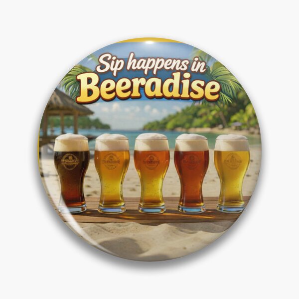 Item preview, Sip Happens in Beeradise – Tropical Beer Art for Home Bars & Man Caves designed and sold by Peace,love,andbeaches.