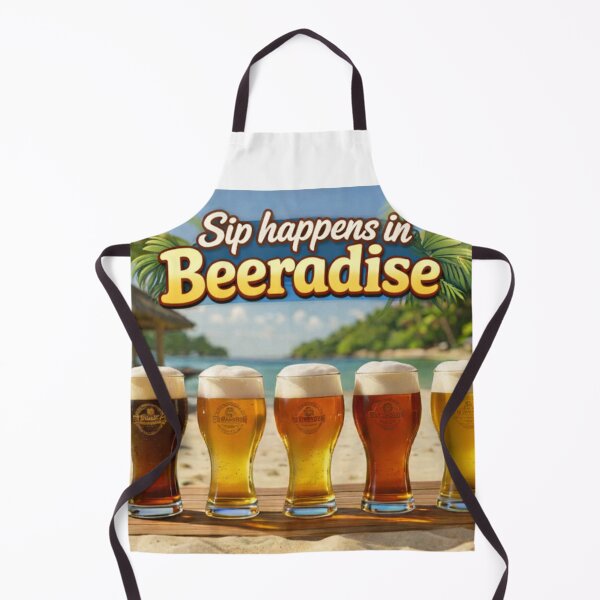 Item preview, Sip Happens in Beeradise – Tropical Beer Art for Home Bars & Man Caves designed and sold by Peace,love,andbeaches.