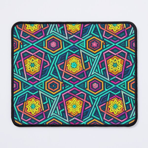Item preview, Neon multicolor geometric pattern 1 designed and sold by michplante60.