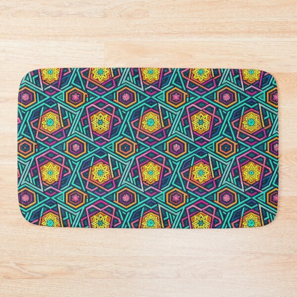Item preview, Neon multicolor geometric pattern 1 designed and sold by michplante60.