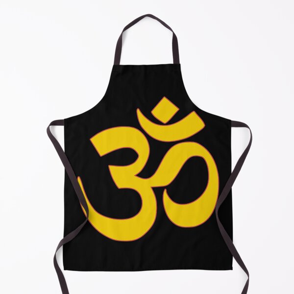 Item preview, om symbol in yellow color, zen yoga meditation spiritual positive energy design designed and sold by rikyfreestyle.