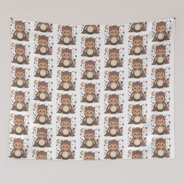 Item preview, Psychic Cat Fortune Teller Retro Mystical Design designed and sold by LaPolilladPapel.