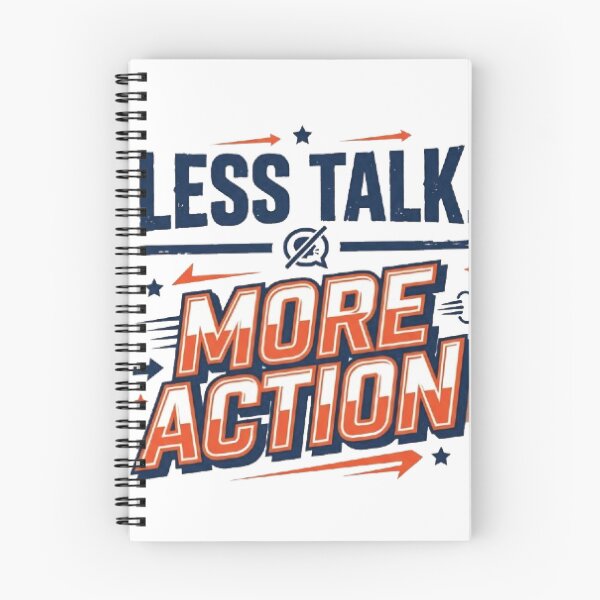 Item preview, Less Talk More Action Poster | Productivity Quote Wall Art | Minimalist Motivational Print designed and sold by NOVOZA.