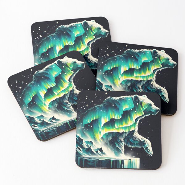 Item preview, Aurora Borealis and Bear, Ai Generated Art   designed and sold by ACC .