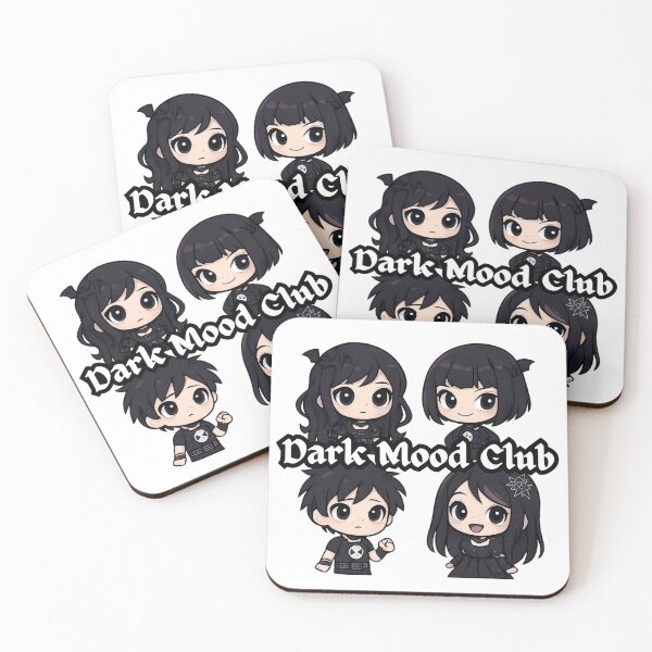 Item preview, Dark Mood Club Kawaii Goth Characters Cute Emo Aesthetic Sticker Pack designed and sold by LumereAndCoeur.
