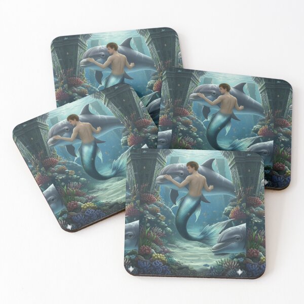 Item preview, male mermaid underwater in the sea palace ocean designed and sold by Nalimkibard.