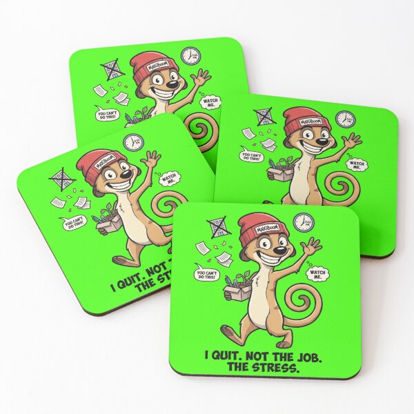 Item preview, MaXiBoOM: I Quit The Stress - 90s Retro Cartoon Meerkat designed and sold by mAXiBoOM.