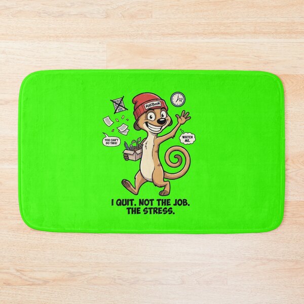Item preview, MaXiBoOM: I Quit The Stress - 90s Retro Cartoon Meerkat designed and sold by mAXiBoOM.