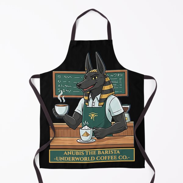 Item preview, Anubis The Barista - Underworld Coffee Co. | Funny Egyptian Mythology designed and sold by codex antique.