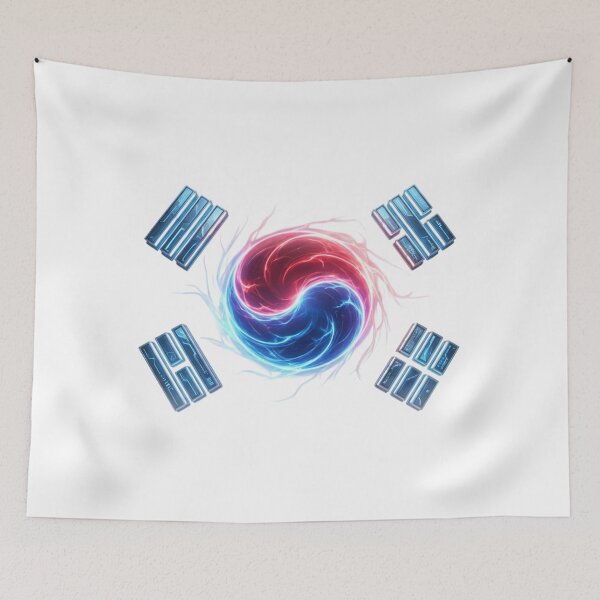 Item preview, South Korea Hangeul 한국 Taegeuk yin-yang Korea designed and sold by Mollet Shop.