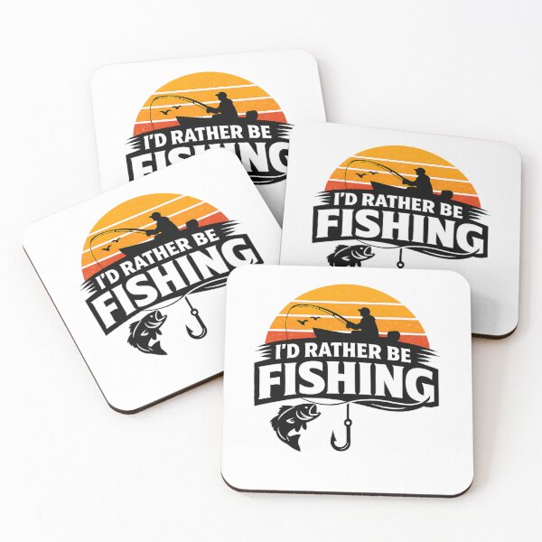 Item preview, i'd rather be fishing - funny fishing shirt vintage sunset fisherman Design designed and sold by komofficial.