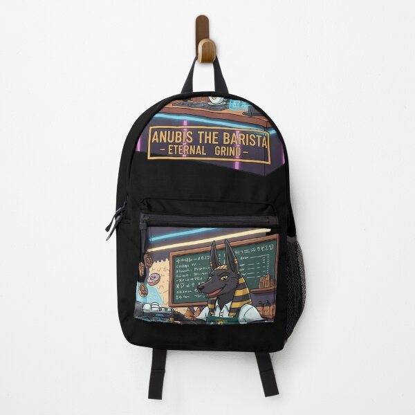 Item preview, Anubis The Barista - Eternal Grind | Neon Coffee Culture designed and sold by codex antique.
