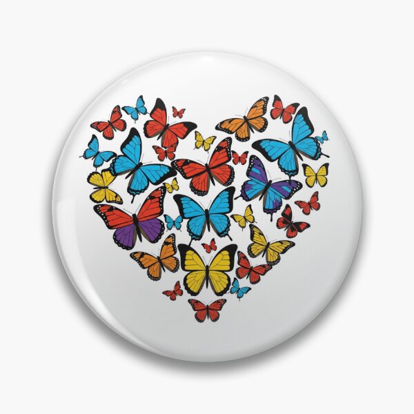 Item preview, Gráfico de naturaleza estética con mariposa vibrante en forma de corazón designed and sold by LoveDesignMania.
